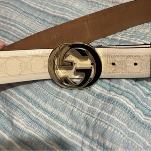 Authentic Gucci Belt in White